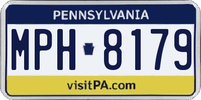 PA license plate MPH8179