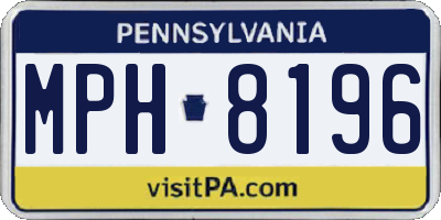 PA license plate MPH8196