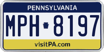 PA license plate MPH8197