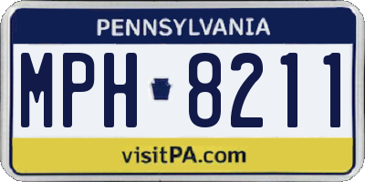 PA license plate MPH8211