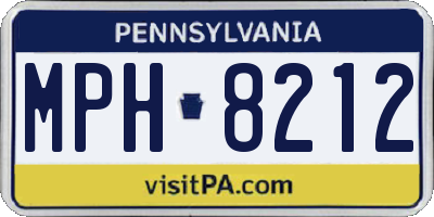 PA license plate MPH8212