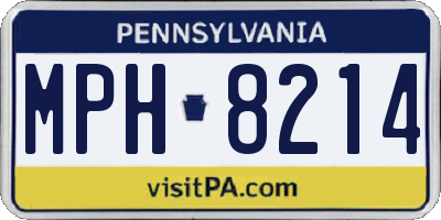 PA license plate MPH8214