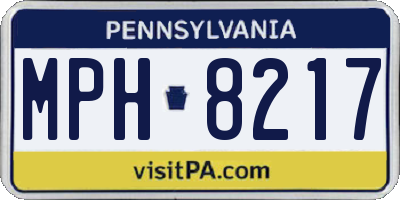 PA license plate MPH8217