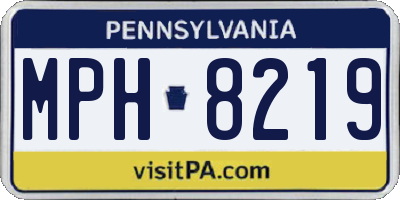 PA license plate MPH8219