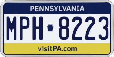PA license plate MPH8223