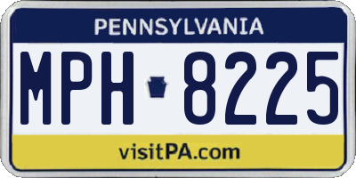 PA license plate MPH8225