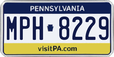 PA license plate MPH8229