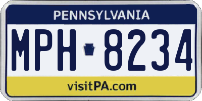 PA license plate MPH8234