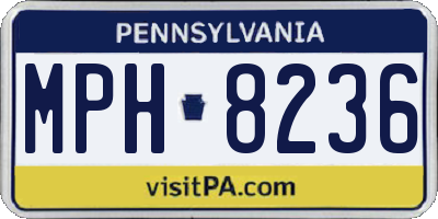 PA license plate MPH8236