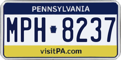 PA license plate MPH8237