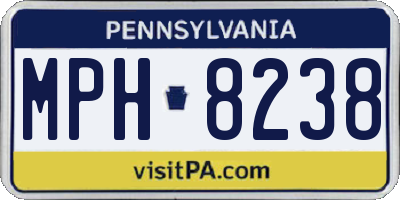 PA license plate MPH8238