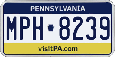 PA license plate MPH8239