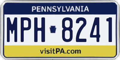 PA license plate MPH8241