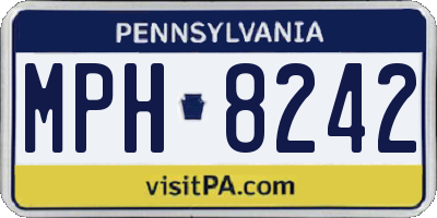 PA license plate MPH8242