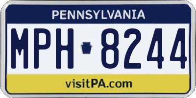 PA license plate MPH8244