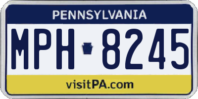 PA license plate MPH8245