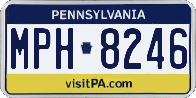 PA license plate MPH8246
