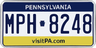 PA license plate MPH8248