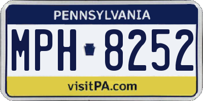 PA license plate MPH8252