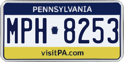 PA license plate MPH8253
