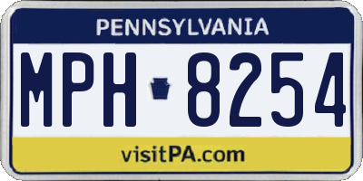 PA license plate MPH8254