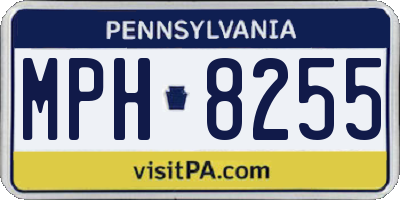 PA license plate MPH8255