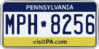 PA license plate MPH8256