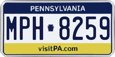 PA license plate MPH8259