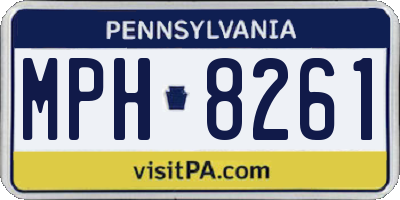 PA license plate MPH8261
