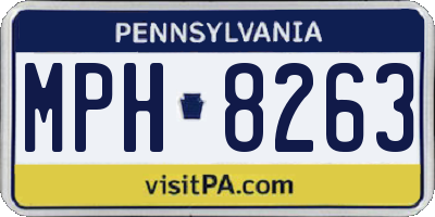PA license plate MPH8263