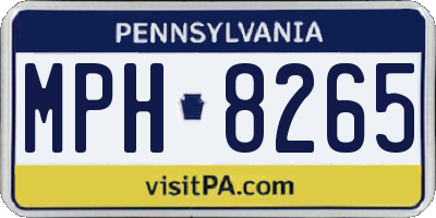 PA license plate MPH8265