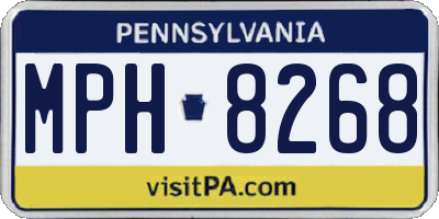 PA license plate MPH8268