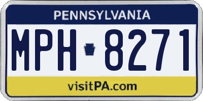 PA license plate MPH8271