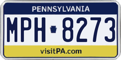 PA license plate MPH8273