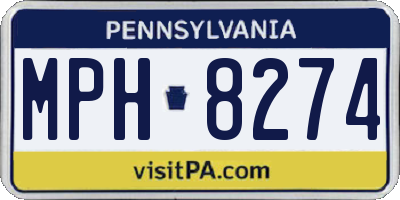 PA license plate MPH8274