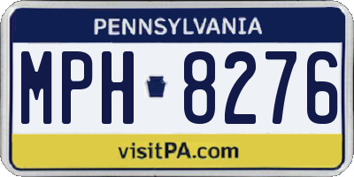 PA license plate MPH8276