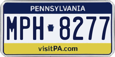PA license plate MPH8277