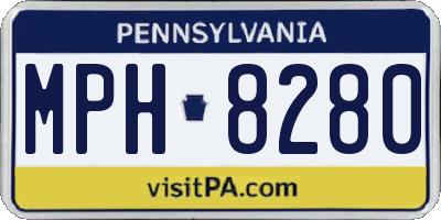 PA license plate MPH8280