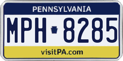 PA license plate MPH8285