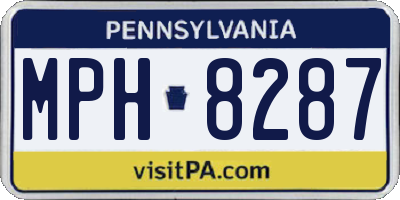 PA license plate MPH8287