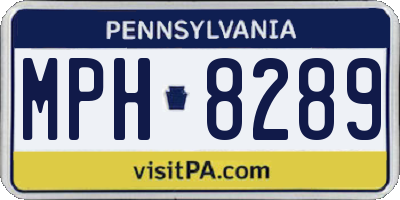 PA license plate MPH8289
