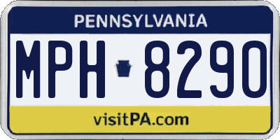 PA license plate MPH8290