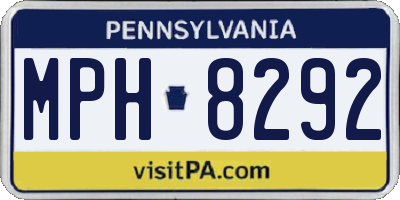 PA license plate MPH8292