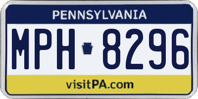 PA license plate MPH8296