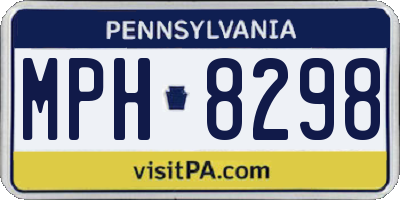 PA license plate MPH8298