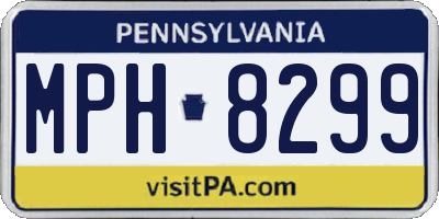 PA license plate MPH8299