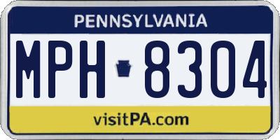 PA license plate MPH8304