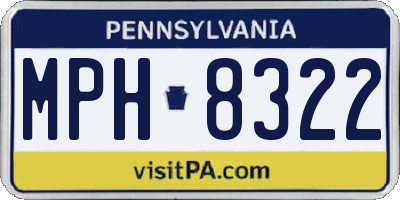 PA license plate MPH8322