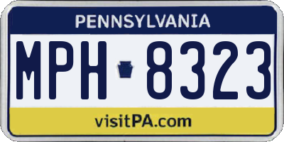 PA license plate MPH8323