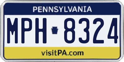 PA license plate MPH8324